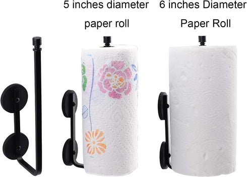LEVOSHUA 12.3" Magnetic Paper Towel Holder for Fridge, Heavy Duty Magnet Rack, No Drill, Fits Large Rolls, Space Saving