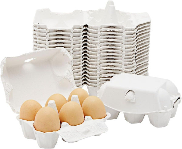Juvale Half Dozen Egg Cartons - Pack of 20 Reusable Compressed Pulp