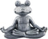 Zen Yoga Frog Meditation Statue - Miniature Slimming Frog Garden Decoration for Lawn and Garden Decor (Premium Gray)