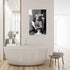 KOEUIRW Funny Highland Cow Bathroom Canvas Wall Art, Black and White Longhorns Poster for Bathroom Decor