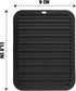 3 PCS Black Silicone Trivets for Hot Pots and Pans, 9"x12" Heat Resistant Non-Slip Potholders for Kitchen Countertops