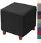 Ottoman Cover Square Jacquard Stretch Square Ottoman Slipcovers Thick Folding Storage Covers