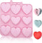 Valentine's Day Silicone Molds, 2PCS Large 3D Diamond Heart Shape Chocolate Molds for Baking