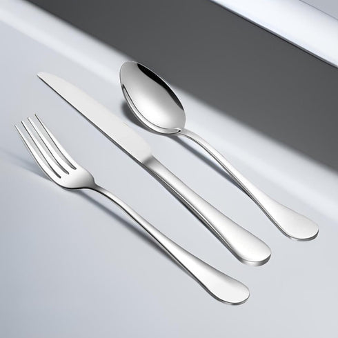 Dinner Forks Set of 6, Top Food Grade Stainless Steel Silverware Forks, 8 Inches, Mirror Finish & Dishwasher Safe
