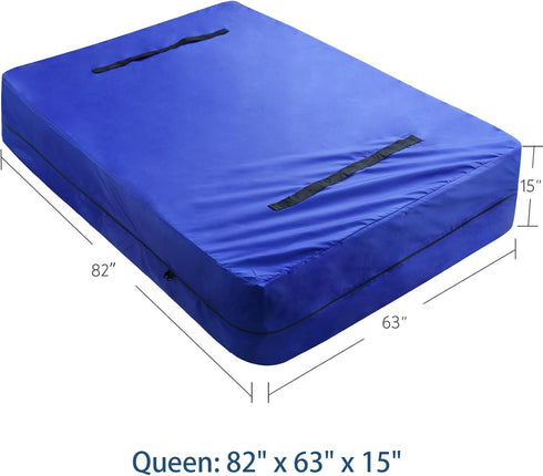 Queen Mattress Bag for Moving and Storage, Heavy Duty Waterproof Mattress Cover with Double Zippers and Handles