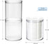 SheeChung 2 Pack Qtip Holder - Stackable Plastic Apothecary Jars with Storage Lids for Bathroom Organization (10oz)