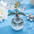 YU FENG 40ml Fancy Empty Crystal Perfume Bottle, Green Dragonfly Stopper, Refillable Glass Container