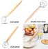 Danish Dough Whisk Sourdough Bread Mixer, 3 Pack Stainless Steel Dough Hook with Wooden Handle