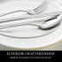 Dinner Forks Set of 6, Top Food Grade Stainless Steel Silverware Forks, 8 Inches, Mirror Finish & Dishwasher Safe