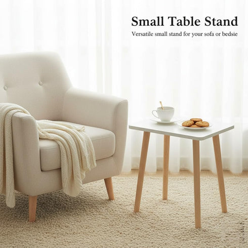 FORAOFUR Small Side Table, Modern Wood Mini Coffee Table, Easy Assembly Compact End Table for Living Room Bedroom Sofa