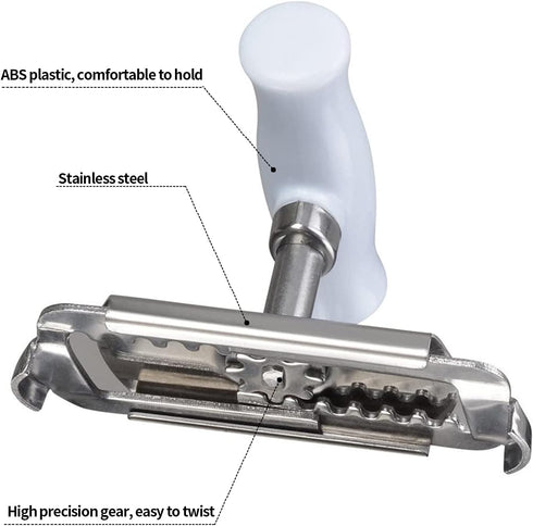 Kichwit Jar Opener for Arthritis - Stainless Steel Lid Opener for Small and Medium Jars, Keychain Included