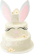 Easter Bunny Cake Topper with Eyelashes, Easter Party Cake Decoration Supplies for Birthday, Wedding, Baby Shower
