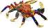6" WitnyStore Red Rainbow Crab Artistic Blown Glass Figurine Premium Hand-Blown Statue Tabletop Decoration Unique