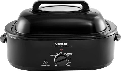 VEVOR Electric Roaster Oven - 20 QT Turkey Roaster with Self-Basting Lid, 1450W, Fits Turkeys Up to 24LBS