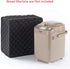 Black Bread Maker Cover - 17x11x15 Inches Clip Cotton Polyester Quilted Toaster Oven Dust Cover for Kitchen Small