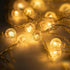 WFGGEH 10ft 20 Globe String Lights, LED USB Powered Globe Crystal Ball Fairy String Lights Warm White for Birthday
