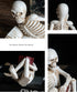 Halloween Skull Statue, Reading Women Thinker, Modern Bookshelf Decor, Halloween Figurines, Room Decor for Shelf