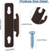 Sratte Curtain Rod Bracket Curtain Rod Single Bracket Curtain Hardware Brackets Spreader Wall Bracket Hooks with Screws Window Hardware Rod Holders for Kitchen Accessories Supply(Coffee, 10 Pcs)