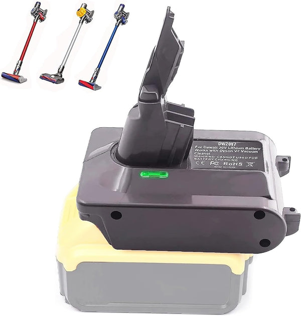 Dyson V7 Battery Adapter for Dewalt 20V Battery, Converts to 21.6V V7 Handheld Vacuum