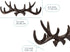 Comfify Vintage Cast Iron Deer Antlers Wall Mounted Hooks, Antique Finish, Rust Brown