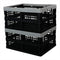 16 L Plastic Folding Storage Crates, Collapsible Plastic Crate, 2 Packs