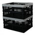 16 L Plastic Folding Storage Crates, Collapsible Plastic Crate, 2 Packs