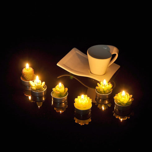 Cactus Tealight Candles, Handmade Delicate Succulent Candles, Perfect for Birthday Party, Wedding, Spa, Home Decor