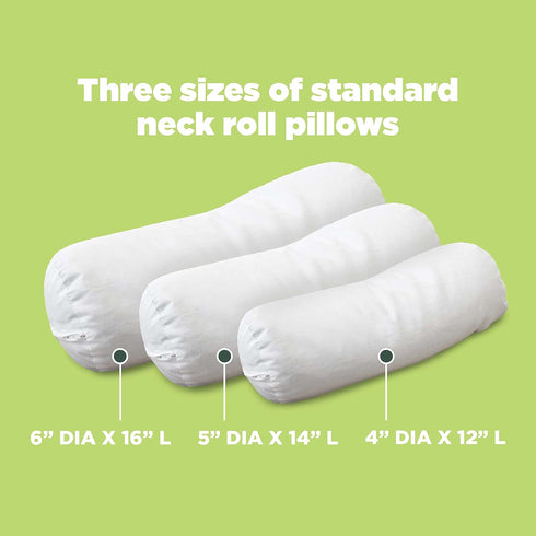 Bean Products Kapok Neck Roll Pillow for Sleeping – Hypoallergenic Organic Cotton Fabric Neck Pillow for Pain Relief