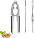 Nut Crackers Walnut Cracker Heavy Duty Shell Cracker with 2 PCS Forks/Picks