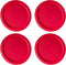 Replacement Lid for Pyrex 2 Cup Bowl Dish 7200-PC Red, 5" Storage Plastic Cover (4-Pack)