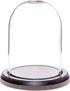 Plymor 3" x 4" Glass Display Dome Cloche with Black MDF Wood Base