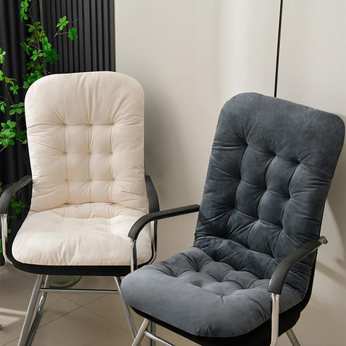 GKWW Non-Slip Desk Chair Cushion Rocking Office Chair Pad with Ties Soft Seat Cushion with High Back Support for Dorm