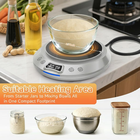 Warmer2026 1F (65110F), 24H Sourdough Starter Upgrade Heating Plate, Bread Maker Machine Helper, Control Timer