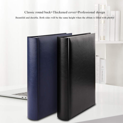 Photo Album for 4x6 Photos - Holds 402 Pockets with Memo Slip-in Pockets - Leather Cover Picture Book for Wedding