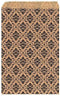100 pcs 5" x 7" Damask Paper Gift Bags, Brown with Black Damask Design