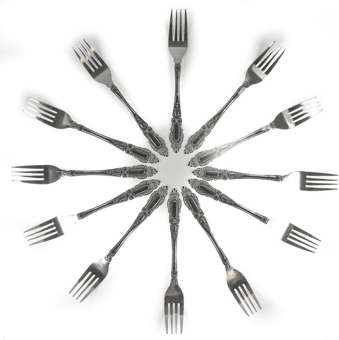 DecorRack 12pcs Dinner Forks, Stainless Steel Flatware, 7.5 Inches, Dishwasher Safe