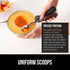 GORILLA GRIP Stainless Steel Cookie Scoop, 2 TBSP, Multipurpose Melon Baller and Meatball Spring Scoops, Black