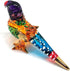 Handmade Mini Blown Glass Parrot Bird Figurine, 2" Orange, Dollhouse Gift Ideas, Cute Tiny Ornament