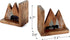 NIKKY HOME Heavy Duty Non Slip Rustic Woodland Mountain Wood Bookend Cute Bear Book Ends Book Stoppers for Cabin Decor