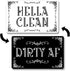 Funny Clean Dirty Dishwasher Magnet, Double Sided Kitchen Reversible Sign, Apartment Kitchen Accessories Decor Magnet