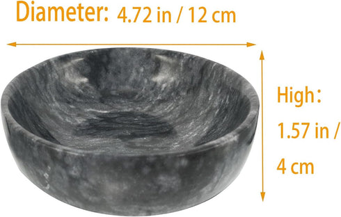 Natural Marble Decorative Bowls for Home Decor, 4.72 inch Hand-Carved Decorative Bowl Key Bowl, Ritual use, Incense Burner, smudging Bowl, Decoration Bowl, offering Bowl by Daszui