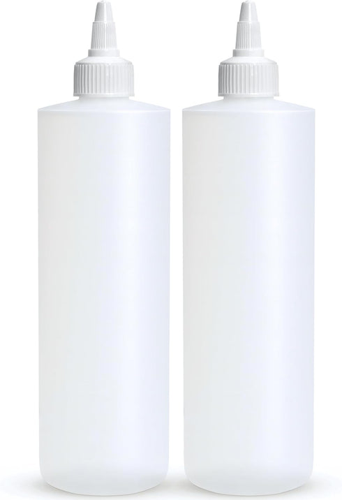 BRIGHTFROM Condiment Squeeze Bottles, 16 OZ Empty Squirt Bottle with Twist Top
