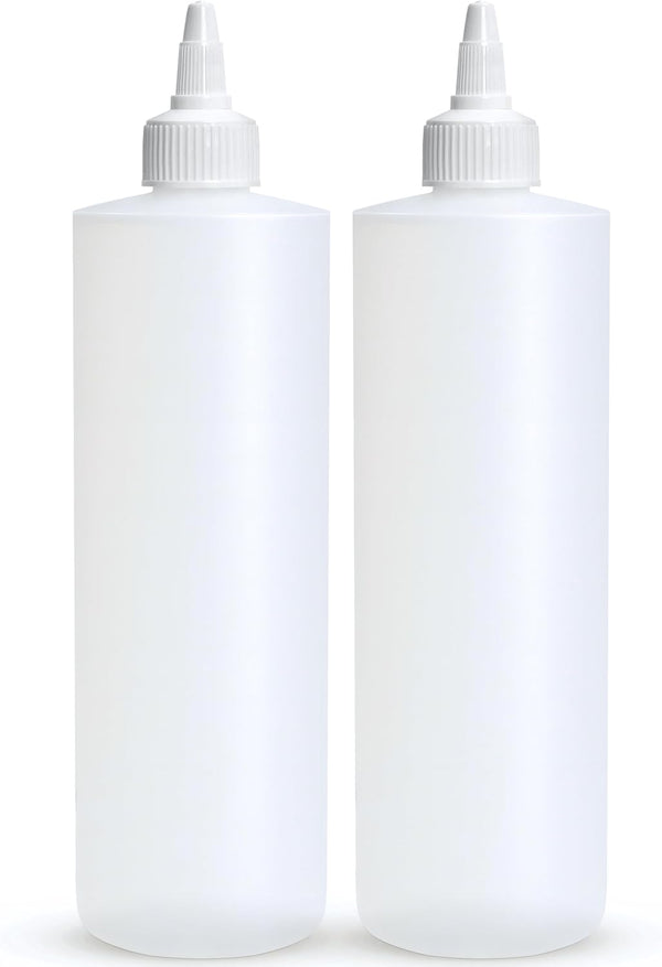 BRIGHTFROM Condiment Squeeze Bottles, 16 OZ Empty Squirt Bottle with Twist Top