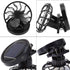 LiebeWH Electric Clip On Solar Fan, Portable Air Conditioner Cooling Fan, Quiet Desk Fan for Travel Camping Hiking