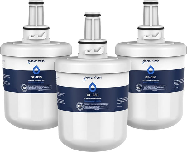 GLACIER FRESH Replacement for DA29-00003G Water Filter, Compatible with Samsung Aqua-Pure Plus, DA29-00003F,