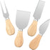 4 PCS Cheese Knife Set with Wood Handle, Stainless Steel Slicer & Cutter Utensils, Mini Knife, Butter Knife, Fork