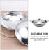 KALLORY 24cm Stainless Steel Stock Pot, Stir Fry & Wok Pan with Lid for Kitchen Cooking Hot-pot