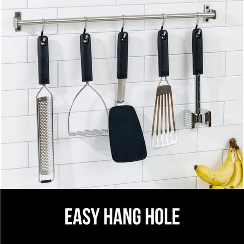 Gorilla Grip Nonstick Silicone Spatula, 11.6 Inch Black, Heat Resistant, BPA-Free, Flexible Head, Stainless Steel Handle