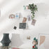 8 inch, 2 Pack Small Floating Shelves, Adhesive Bluetooth Speaker Shelf, Renter Friendly Floating Corner Shelves