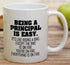 Retreez Funny Mug - Being a Principal is Easy Except the Bike is on Fire, 11 Oz Ceramic Coffee Mug